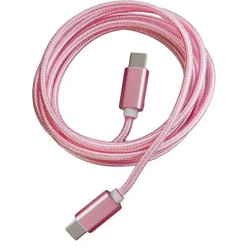 Peter Jäckel FASHION 3m USB Data Cable Apple Lightning mit Sync- und Ladefunktion Rosa