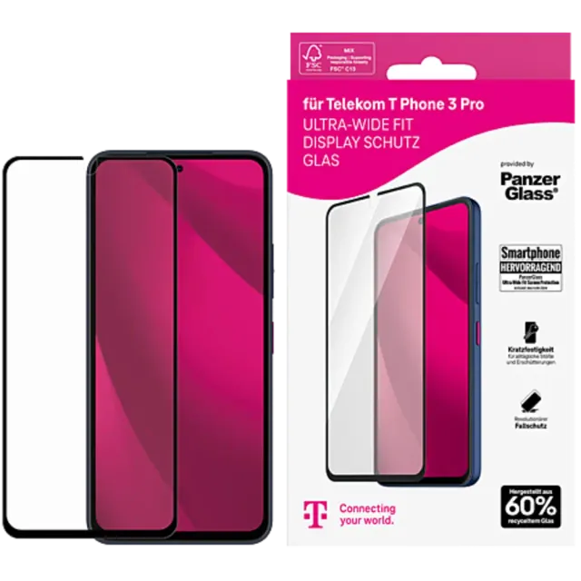 PanzerGlass Displayschutz Telekom T Phone 3 Pro Transparent