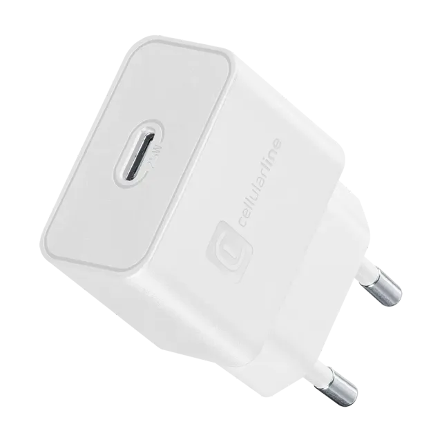 Cellularline USB Typ-C Super Fast Travel Charger 25W White