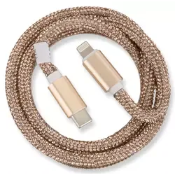 Peter Jäckel Glamour USB Data Cable Typ-C/ Apple Lightning mit Sync- und Ladefunktion