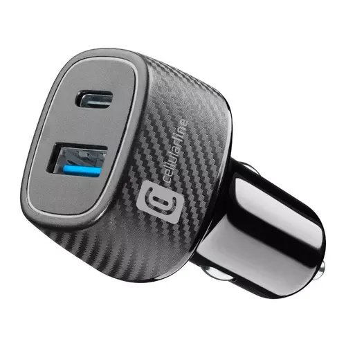 Cellularline S.p.A. USB Car Charger Multipower Ultra 30W Schwarz