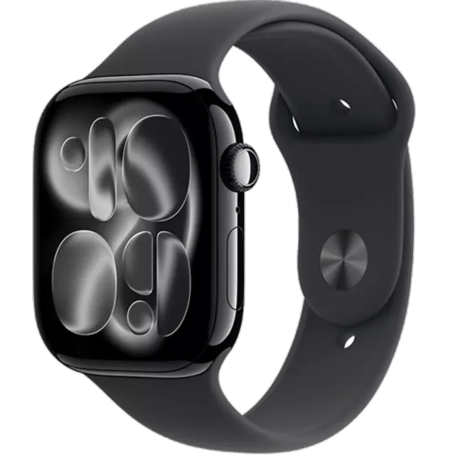 Apple Watch Series 11 GPS Aluminium Sportarmband Diamantschwarz/Schwarz/46 mm