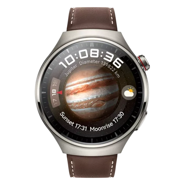 Huawei Watch 4 Pro-Classic Dark Brown Leather