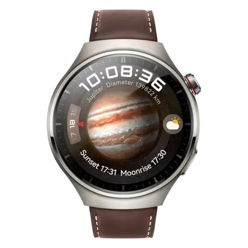 Huawei Watch 4 Pro-Classic Dark Brown Leather