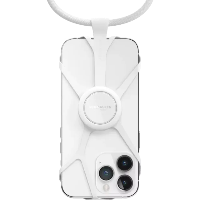 Vonmählen Infinity Plus Handykette universell + Fingerring Weiß
