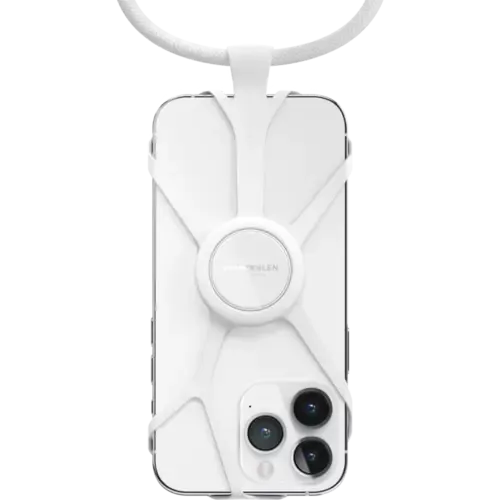 Vonmählen Infinity Plus Handykette universell + Fingerring Weiß