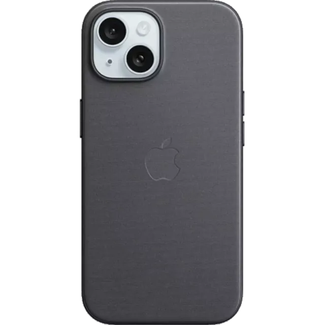 Apple Feingewebe Case iPhone 15 mit MagSafe Schwarz