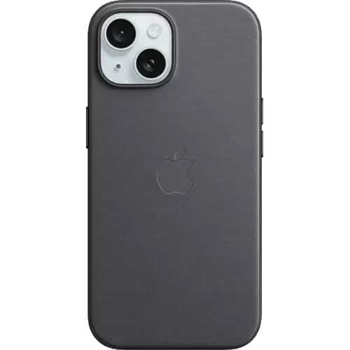 Apple Feingewebe Case iPhone 15 mit MagSafe Schwarz