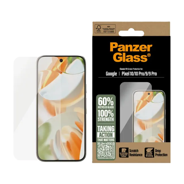 PanzerGlass Displayschutz Google Pixel 10 | 10 Pro | 9 | 9 Pro | Classic Fit