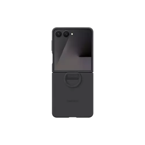Samsung Galaxy Z Flip 7 Silicone Ring Case Black