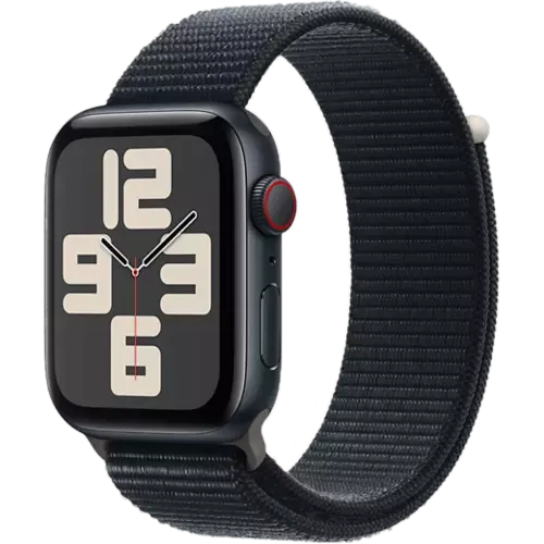 Apple Watch SE (2023) Aluminium Sport Loop Mitternacht/Mitternacht M/L