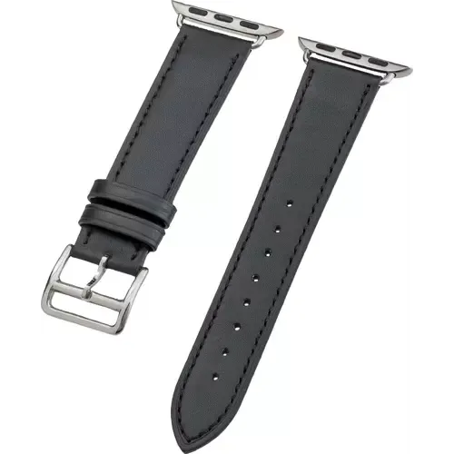 Peter Jäckel WATCH BAND Apple Watch 41/40mm (Series 4 - 9)/ 38mm (Series 1 - 3) Leather Schwarz