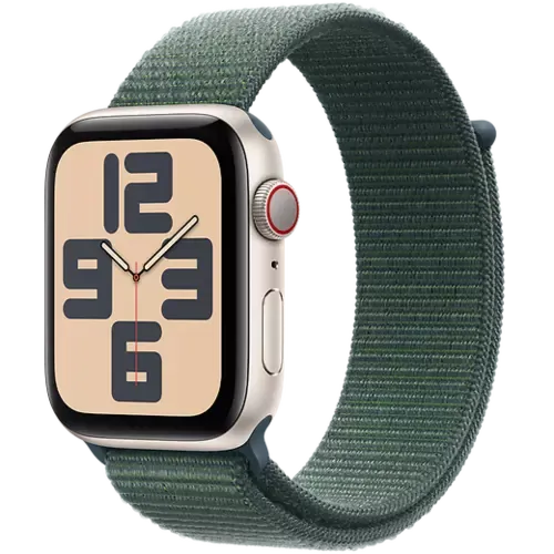 Apple Watch SE (2023) Aluminium Sport Loop Polarstern/Seegrün M/L