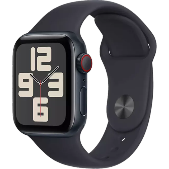 Apple Watch SE (2023) GPS Aluminium Sportarmband Mitternacht/Mitternacht S/M