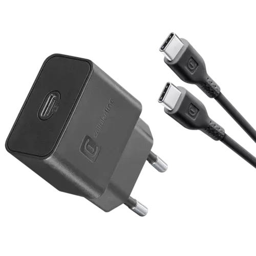Cellularline USB-C Charger Kit Samsung 25W Schwarz