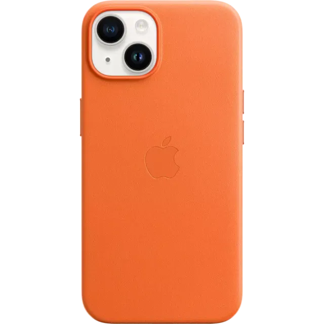 Apple iPhone 14 Leder Case mit MagSafe Orange