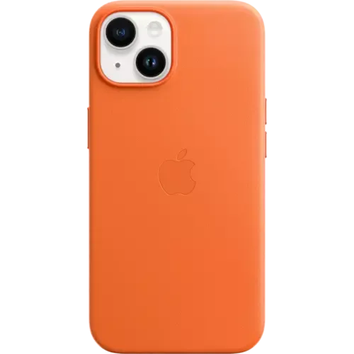 Apple iPhone 14 Leder Case mit MagSafe Orange