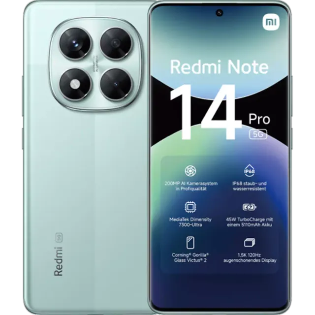XIAOMI Redmi Note 14 Pro 5G Coral Green