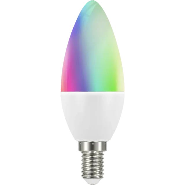 tint LED-Kerzenform white+color E14, Weiß