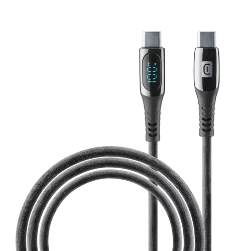 Cellularline 5A Display Cable 2m USB Typ-C/ Typ-C Schwarz