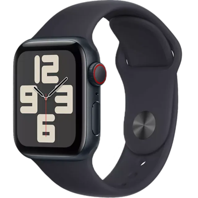 Apple Watch SE (2023) Aluminium Sportarmband Mitternacht/Mitternacht S/M
