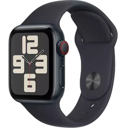 Apple Watch SE (2023) Aluminium Sportarmband Mitternacht/Mitternacht S/M