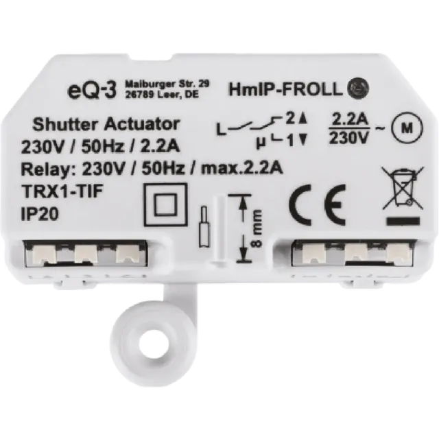 eQ-3 Homematic IP Rolladenaktor Unterputz Weiß