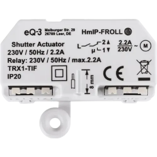 eQ-3 Homematic IP Rolladenaktor Unterputz Weiß