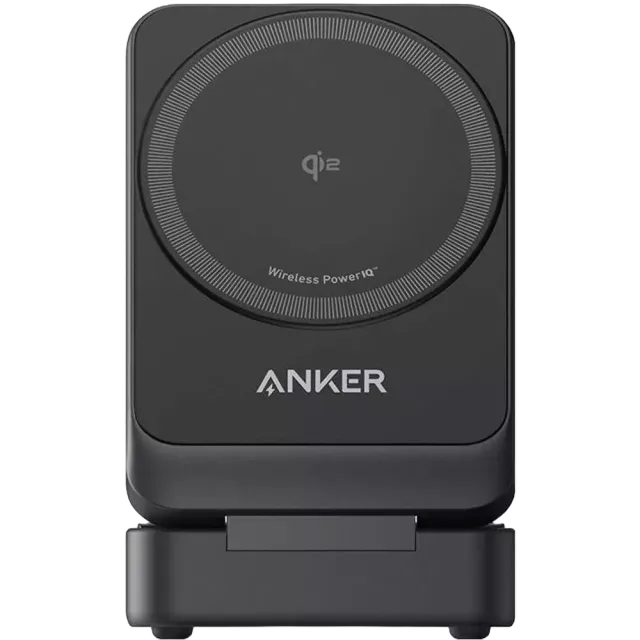 Anker MagGo Wireless Charger (15W, Foldable 3-in-1) Black