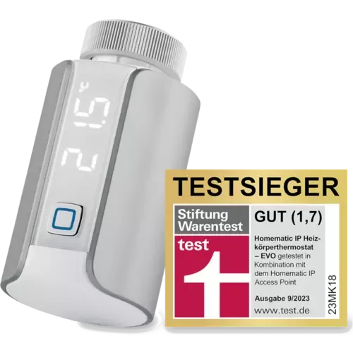 Homematic IP Heizkörperthermostat – Evo Silber