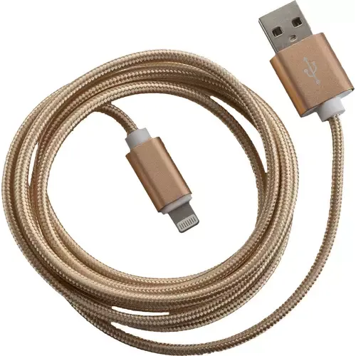 Peter Jäckel FASHION 1,5m USB Data Cable Apple Lightning mit Sync- und Ladefunktion Gold