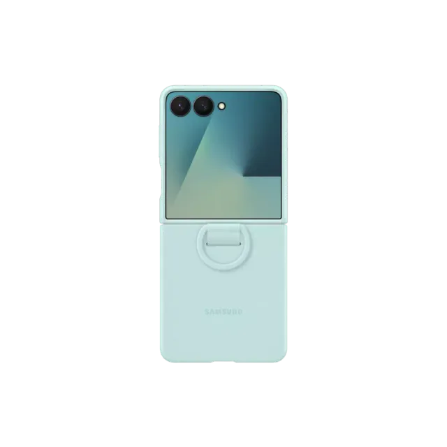 Samsung Galaxy Z Flip 7 Silicone Ring Case Mint
