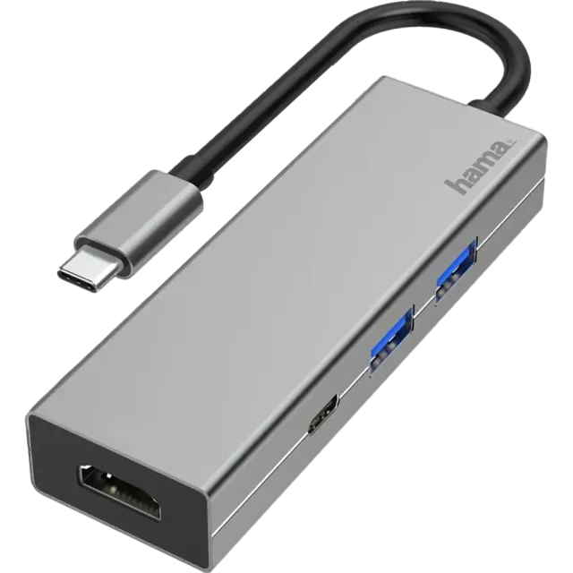 Hama USB-C-Hub Multiport 4 Ports 2x USB-A USB-C HDMI™ Anthrazit