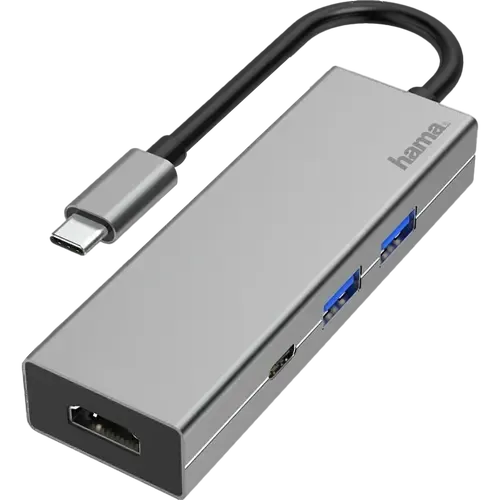 Hama USB-C-Hub Multiport 4 Ports 2x USB-A USB-C HDMI™ Anthrazit