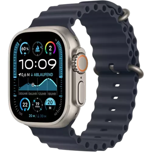 Apple Watch Ultra 2 Titan Ocean Armband Titan Natur/Marine