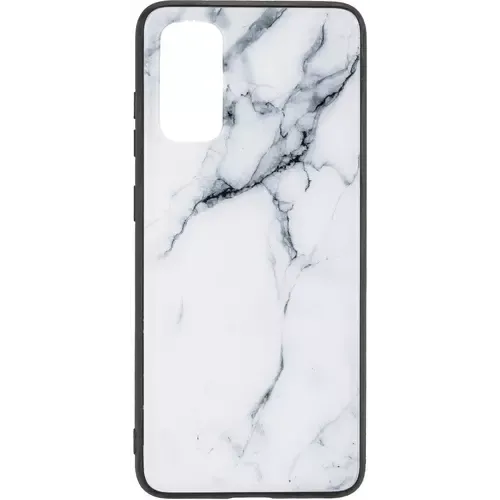 Peter Jäckel Glas Back Cover MARBLE Samsung S22 Weiß