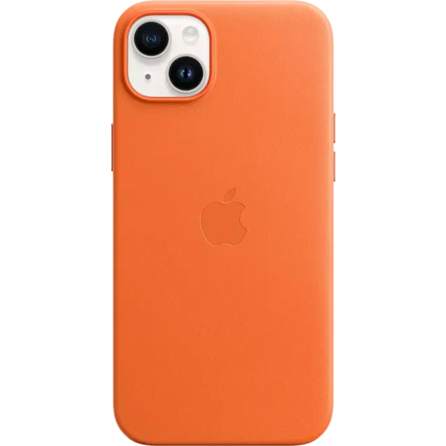 Apple iPhone 14 Plus Leder Case mit MagSafe Orange