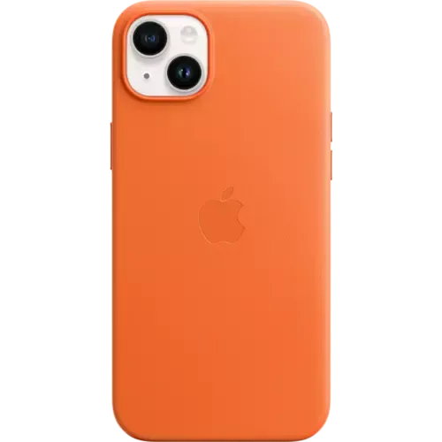 Apple iPhone 14 Plus Leder Case mit MagSafe Orange