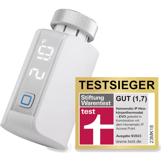 Homematic IP Heizkörperthermostat – Evo Weiß
