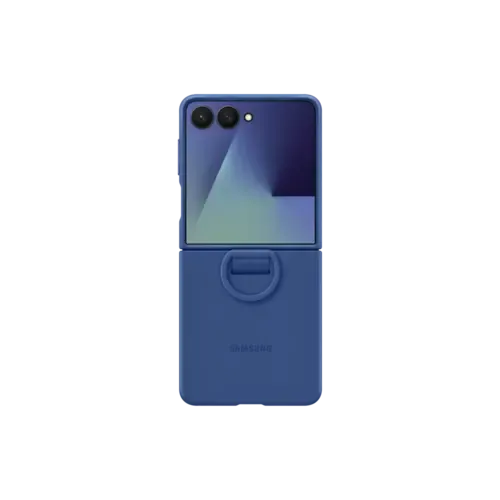 Samsung Galaxy Z Flip 7 Silicone Ring Case Blue