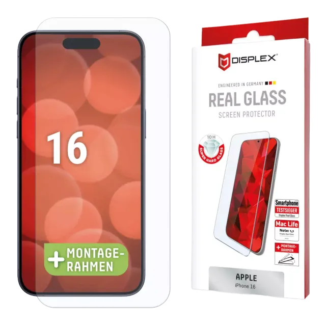 Displex Real Glass iPhone 16 Transparent