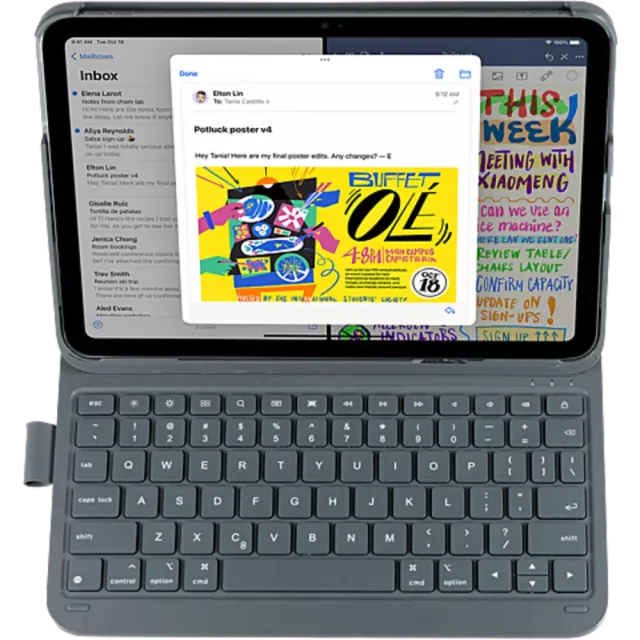 DEQSTER Slim Pro Keyboard Apple iPad 10.9" Space Grau