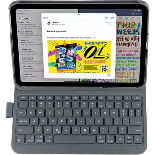 DEQSTER Slim Pro Keyboard Apple iPad 10.9" Space Grau
