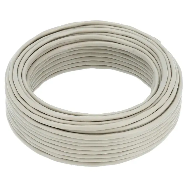 Hama Telefonkabel 4-adrig geschirmt Rolle 25 m Grau