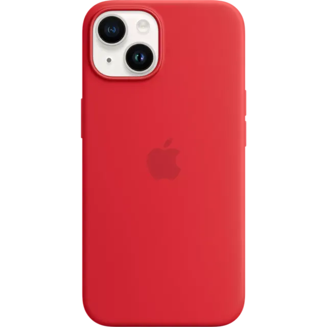 Apple iPhone 14 Silikon Case mit MagSafe Rot