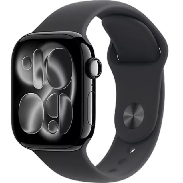 Apple Watch Series 11 GPS Aluminium Sportarmband Diamantschwarz/Schwarz/42 mm