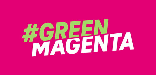Green Magenta Label