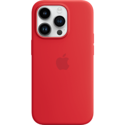Apple iPhone 14 Pro Silikon Case mit MagSafe Rot
