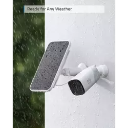 eufy Security eufyCam Solar Panel, effizientes 2.6W Solarpanel für eufyCam, IP65 Wasserschutzklasse Weiß