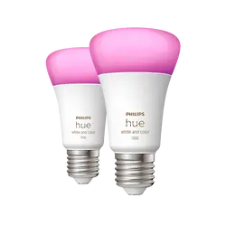 Philips Hue White & Col. Amb. E27 Doppelpack 75W Weiß